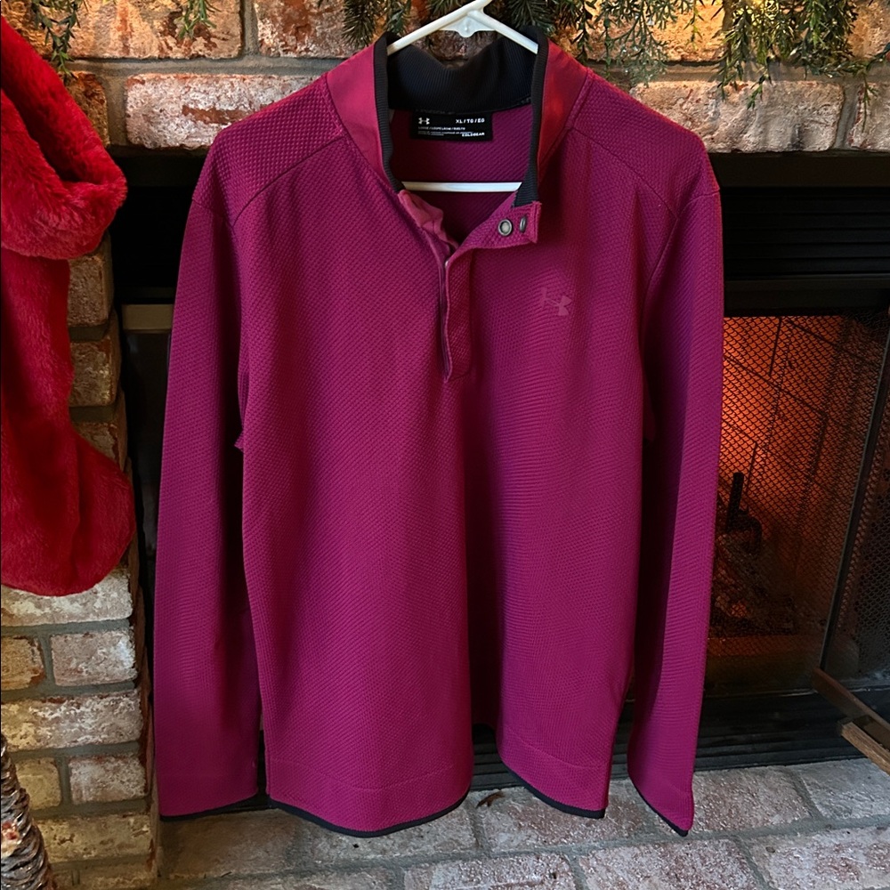 NWOT Under Armour‎ Golf Storm Sweater Mock Neck Snap Long Sleeves Mens Size XLT